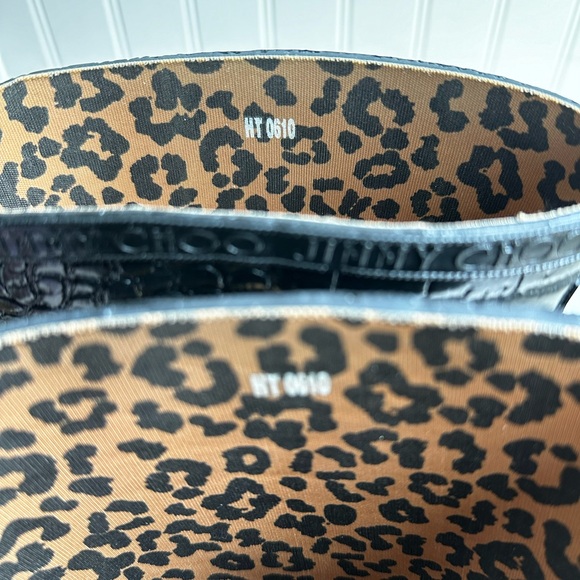 Hunter & Jimmy Choo Crocodile Embossed Rubber Rain Boots Black Size 8M - Picture 5 of 8